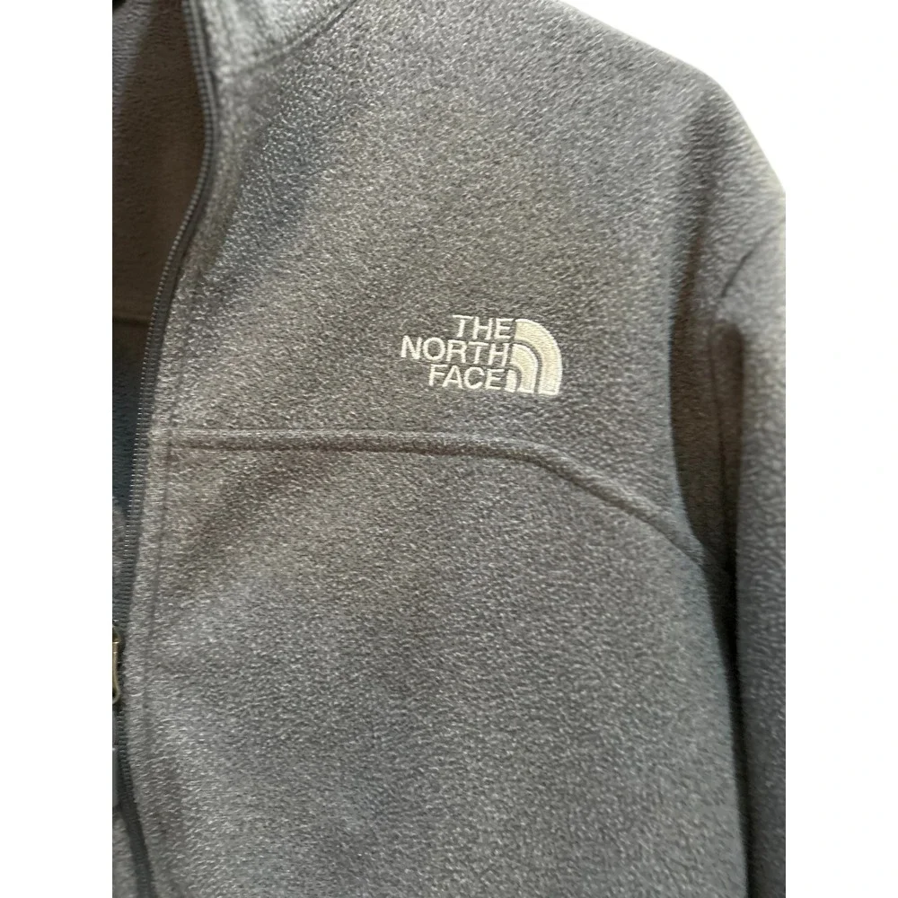 The North Face Mens Full Zip‎ Fleece Jacket Gray Long Sleeve Size M